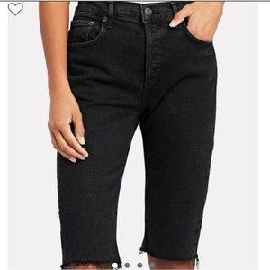 Agolde Carrie stunner long knee length slim shorts